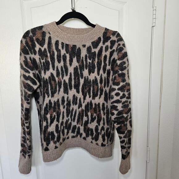 Rails Lana Leopard Print Sweater sz sm - Picture 2 of 5